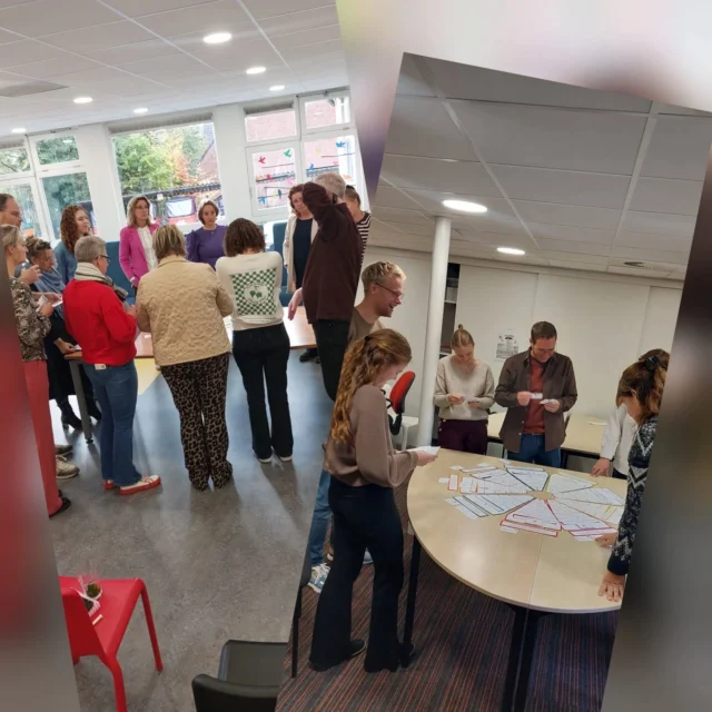 Studiedag = leerlingen vrij en team aan de slag! We begonnen met een visiespel over Digitale geletterdheid, we kregen uitleg over Speleren bij de kleuters en het team kreeg een handreiking voor het goed werken met de uitslagen van Kindbegrip.
