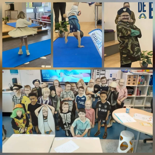 Groep 4a sloot afgelopen week het thema Kleding af met een spetterende modeshow. Iedereen mocht over de blauwe loper heen om hun kleding te showen aan de ouders!